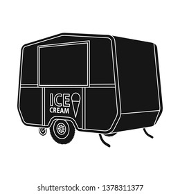 Vector illustration of trailer and service logo. Collection of trailer and cooking stock vector illustration.