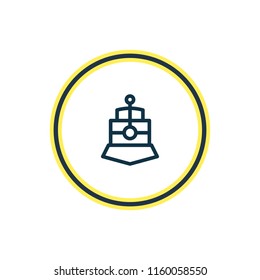 Vector illustration of train icon line. Beautiful vehicle element also can be used as subway icon element.