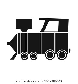 Vector illustration of train and old icon. Graphic of train and steam stock vector illustration.
