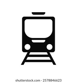 Vector illustration of train silhouette on white background