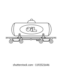 Vector illustration of train and station sign. Set of train and ticket stock symbol for web.