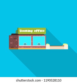 Vector illustration of train and station symbol. Collection of train and ticket stock vector illustration.