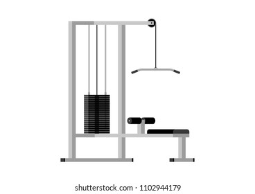 Vector illustration. Training apparatus crossover.