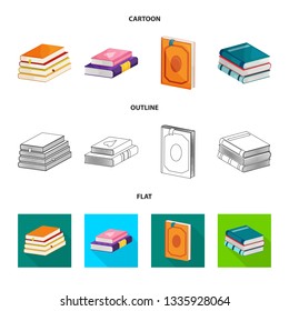 Vector illustration of training and cover icon. Set of training and bookstore  vector icon for stock.