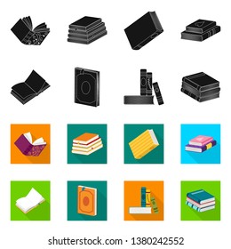 Vector illustration of training and cover icon. Collection of training and bookstore  stock vector illustration.