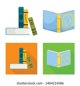 Vector illustration of training and cover icon. Collection of training and bookstore  vector icon for stock.