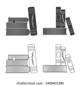 Vector illustration of training and cover icon. Collection of training and bookstore  stock vector illustration.