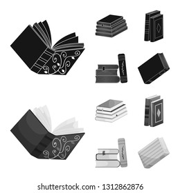 Vector illustration of training and cover logo. Set of training and bookstore  vector icon for stock.