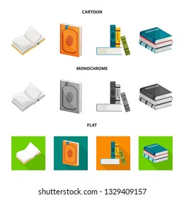 Vector illustration of training and cover logo. Collection of training and bookstore  vector icon for stock.