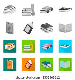 Vector illustration of training and cover logo. Collection of training and bookstore  vector icon for stock.