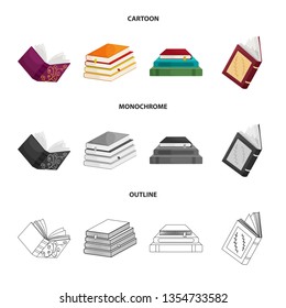 Vector illustration of training and cover logo. Set of training and bookstore  vector icon for stock.