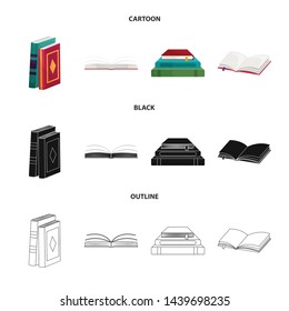 Vector illustration of training and cover logo. Set of training and bookstore stock vector illustration.