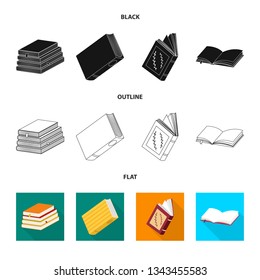Vector illustration of training and cover sign. Set of training and bookstore  stock vector illustration.