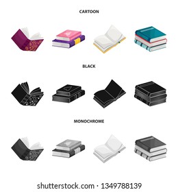 Vector illustration of training and cover sign. Set of training and bookstore  vector icon for stock.