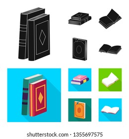 Vector illustration of training and cover symbol. Set of training and bookstore  vector icon for stock.