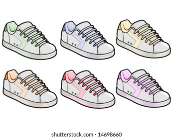 vector illustration of training shoes