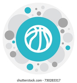 Vector Illustration Of Training Symbol On Basketball Icon. Premium Quality Isolated Basket Play Element In Trendy Flat Style.