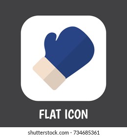 Vector Illustration Of Training Symbol On Boxing Flat Icon. Premium Quality Isolated Fighting Element In Trendy Flat Style.