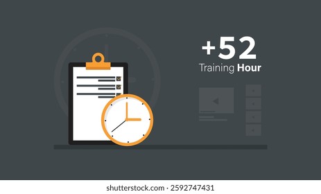 vector illustration of training work project