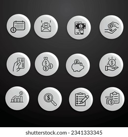 VECTOR ILLUSTRATION OF TRANSACTION ICON ,3D TRANSACTION ICON EPS 10