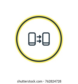 Vector Illustration Of Transfer Outline. Beautiful Phone Element Also Can Be Used As Send Element.