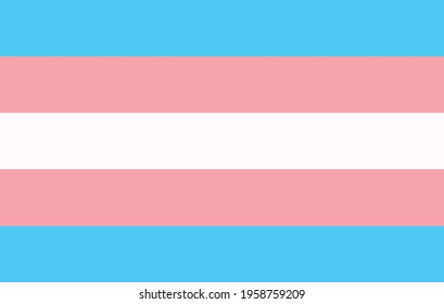 Vector illustration of the transgender flag