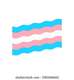 Vektorgrafik der Transgender-Flagge auf weißem Hintergrund. Thema LGBT-Symbole