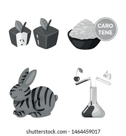 Vector illustration of transgenic and organic logo. Collection of transgenic and synthetic stock vector illustration.