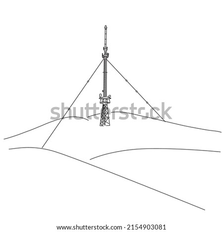 Vector illustration of transmission mast