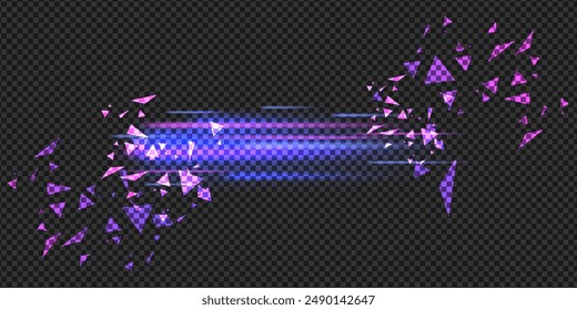 Vector illustration. Transparent background with aurora lights and triangle elements. Design for wallpaper, banner, postcard.