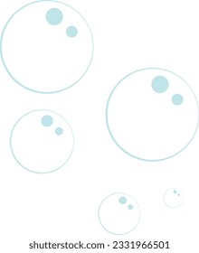 Vector illustration transparent bubbles. Soap bubbles.