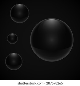 Vector illustration of a transparent drop of water.