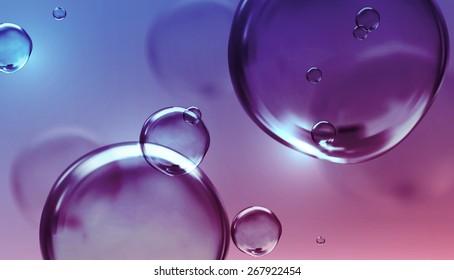 vector illustration of transparent fresh shiny water bubbles