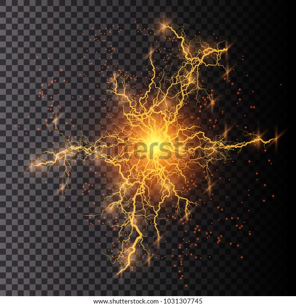 Vector Illustration Transparent Light Effect Electric Stock Vector