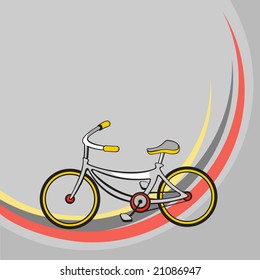 Vector illustration of  Transport Cartoon  . Little funny bicycle.