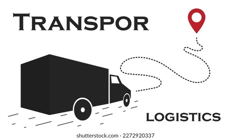 Vector illustration of a transport company dealing with logistics, ground transportation