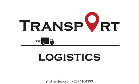 Vector illustration of a transport company dealing with logistics, ground transportation. Logistics company