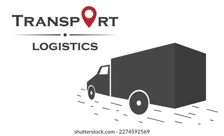 Vector illustration of a transport company dealing with logistics, ground transportation. logistics company