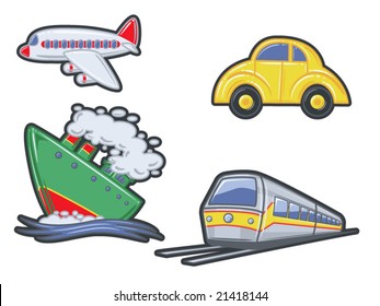 vector illustration of transport icons.....perfect for web icons!