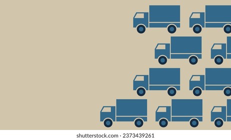 Vector illustration of a lot of transport vehicles.