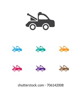 Vector Illustration Of Transportation Symbol On Car Icon. Premium Quality Isolated Auto  Element In Trendy Flat Style.