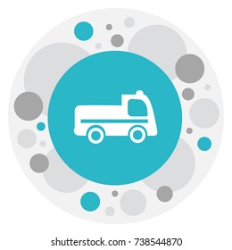 Vector Illustration Of Transportation Symbol On Lorry Icon. Premium Quality Isolated Bogie Element In Trendy Flat Style.
