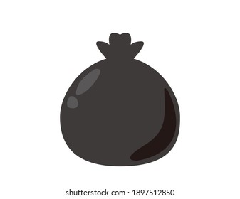 Vector illustration of trash in a trash bag . 