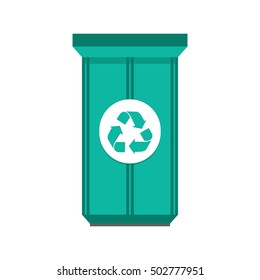 Vector illustration of trash can