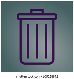 Vektorgrafik von Müll kann eine hohe Qualität Symbol in violetter Farbe
