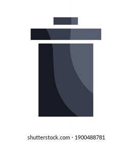 vector illustration of trash can icon, illustration to delete.  flat minimalist design eps 10