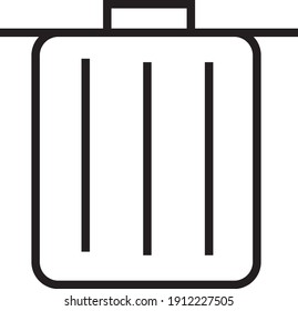 vector illustration of trash can icon