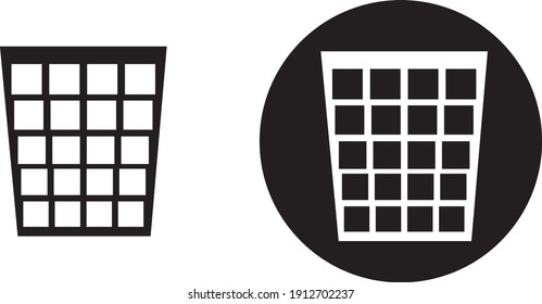 vector illustration of trash can icon
