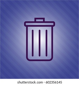 Vector illustration of Trash Can icon or symbol
