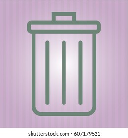 Vector Illustration of trash can icon vector symbol flat eps jpg app web concept
